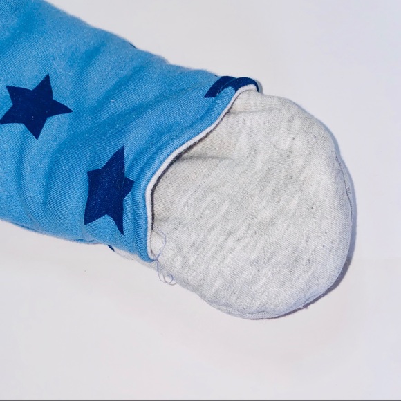 First Wish Footed Blue Stars Hooded Bunting Suit Size 0-3 months - Picture 4 of 7